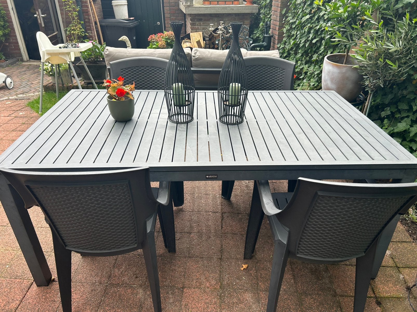 Life style tuin tafel, Tuin en Terras, Ophalen, Gebruikt, Rechthoekig, Aluminium