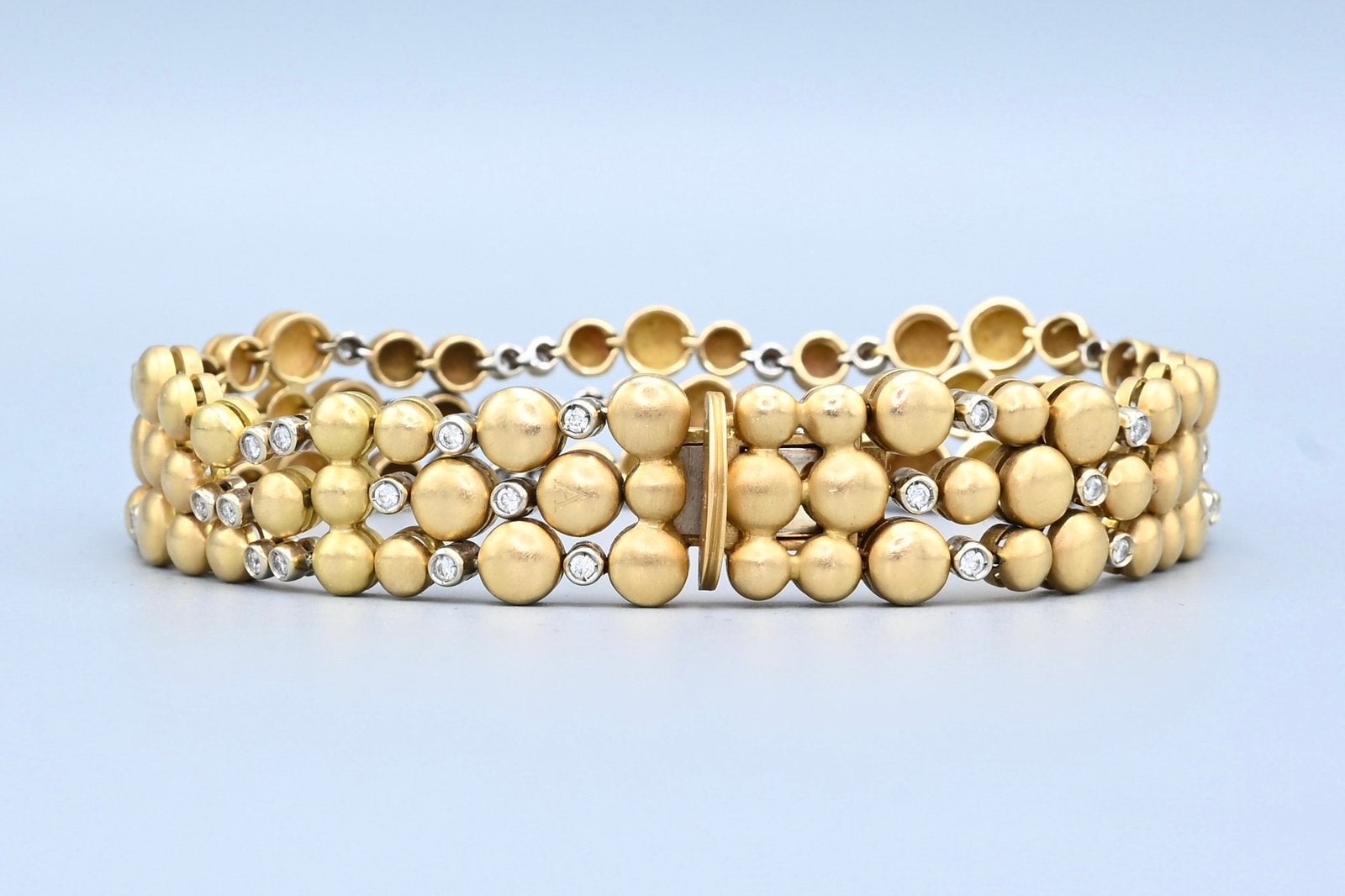 18 kt. geelgouden armband, Geel, Ophalen of Verzenden, Zo goed als nieuw, Met edelsteen