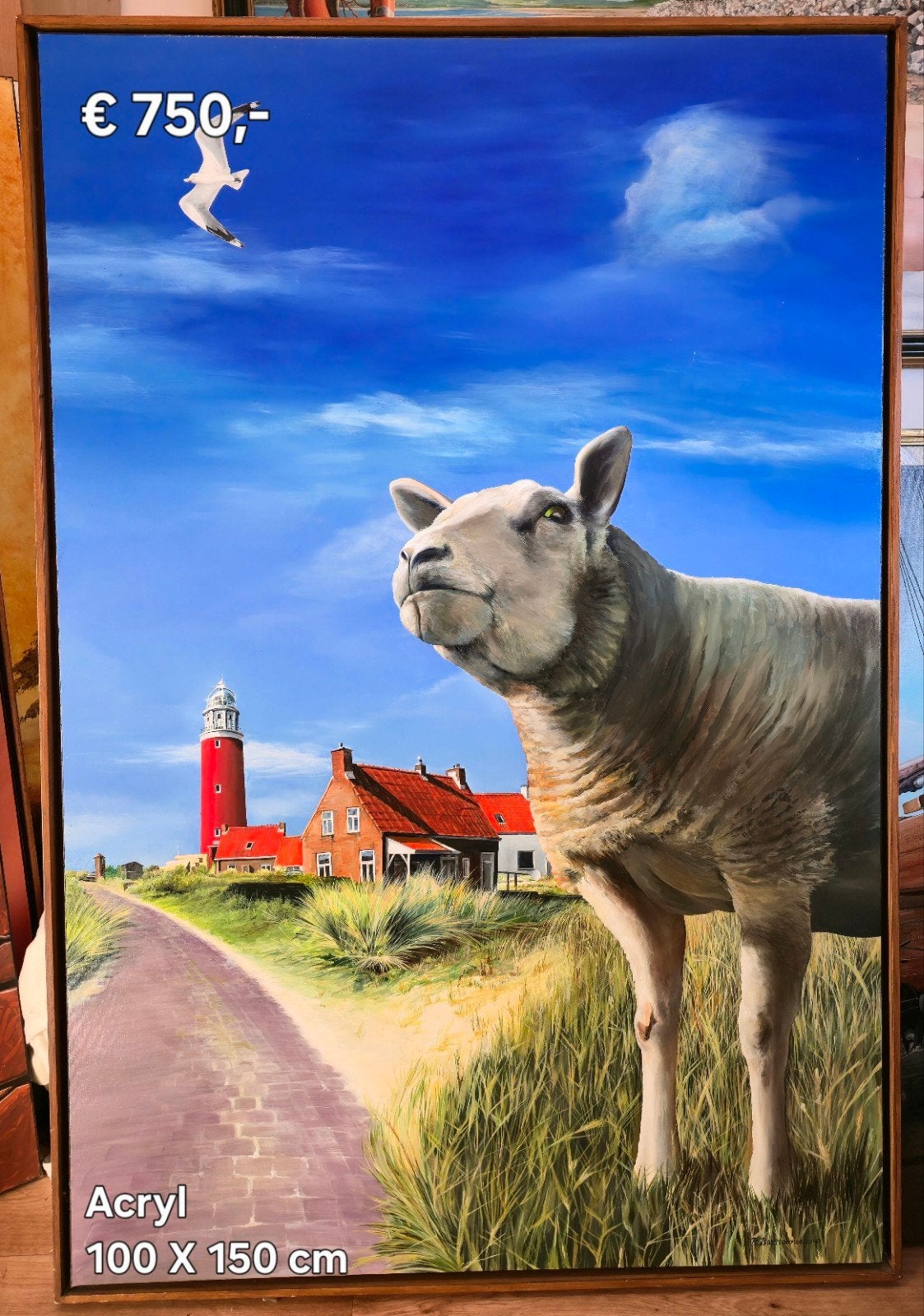 Diverse handgemaakte schilderijen acryl en pastel, Antiek en Kunst, Ophalen, Gelimiteerde oplage, Overig onderwerp, Overige materialen