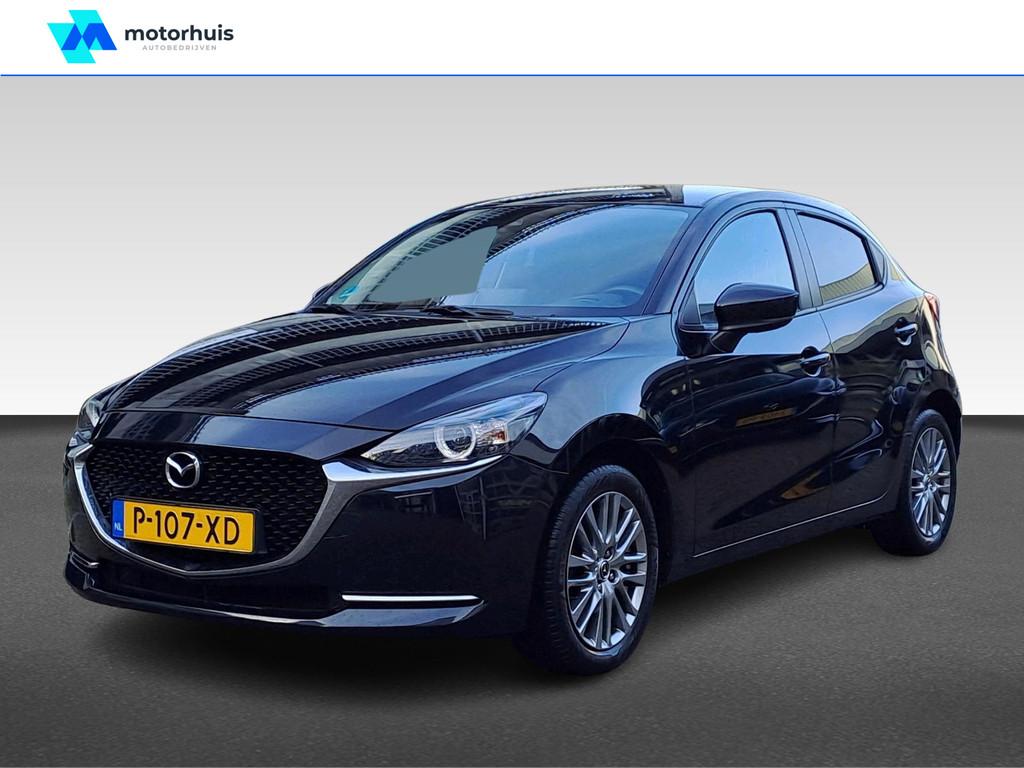 Mazda 2 1.5 SKYACTIV-G 90PK LUXURY NAVI CAMERA HUD LED ECC N, Auto's, 4 cilinders, Zwart, Origineel Nederlands, Bedrijf