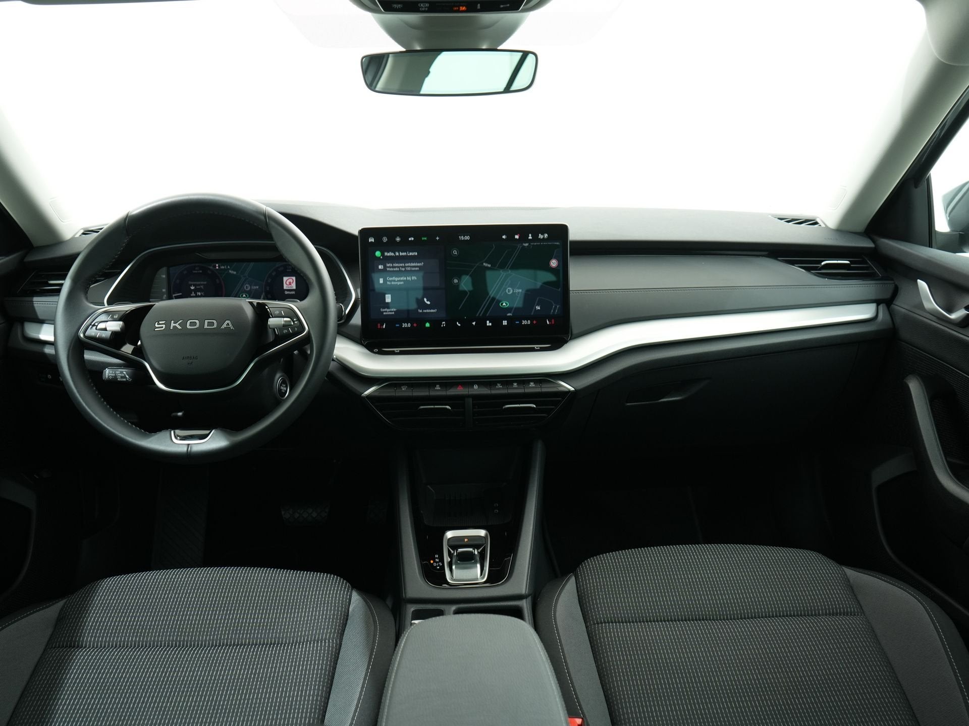 Skoda Octavia Combi 1.5 E-TSI MHEV SELECTION DSG | Adaptive, Auto's, Skoda, Stof, Zwart, 4 cilinders, 116 pk