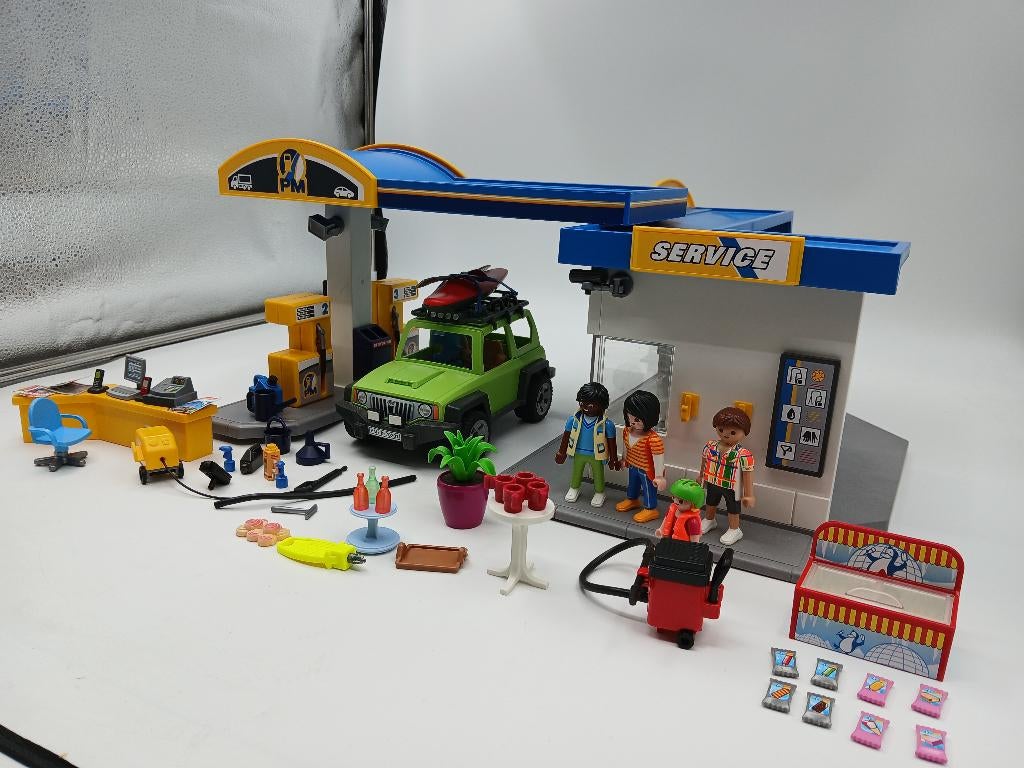 Playmobil 70201 tankstation, Ophalen of Verzenden, Gebruikt, Complete set
