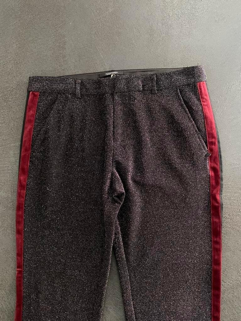 J561 Scotch & Soda mt 40=M broek Chino zwart/d-rood glitters, Maat 38/40 (M), Zwart, Scotch & Soda, Ophalen of Verzenden