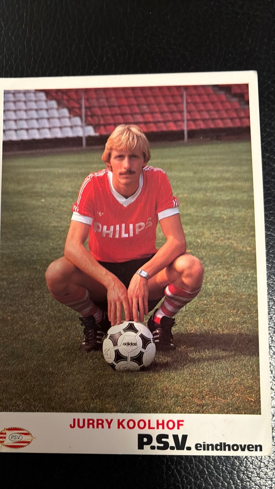 JURRIE KOOLHOFF PSV Eindhoven Spelerskaart ca 1983, Verzamelen, Verzenden, Zo goed als nieuw, PSV, Spelerskaart