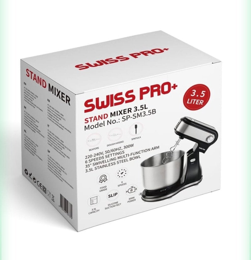 AANBIEDING! Keukenmixer 3.5L - Zwart/Grijs - Nieuw, Witgoed en Apparatuur, 4 liter of meer, Ophalen of Verzenden, Nieuw, 3 snelheden of meer