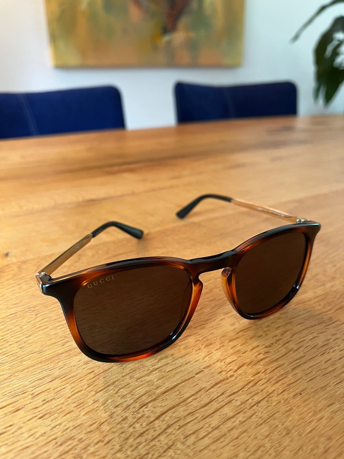 Gucci zonnebril bruin met goudkleurige accenten, Overige merken, Zonnebril, Bruin, Ophalen of Verzenden
