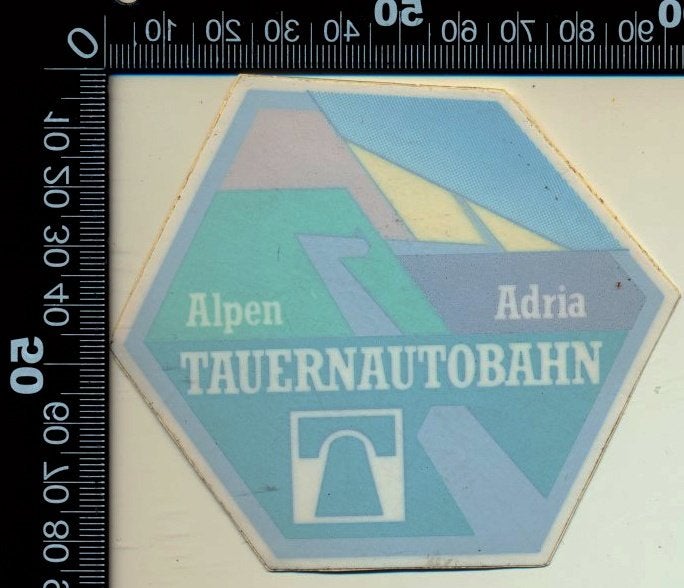 Sticker: Tauernautobahn - Alpen Adria (Ruitsticker), Verzamelen, Stickers, Verzenden, Zo goed als nieuw, Auto of Motor