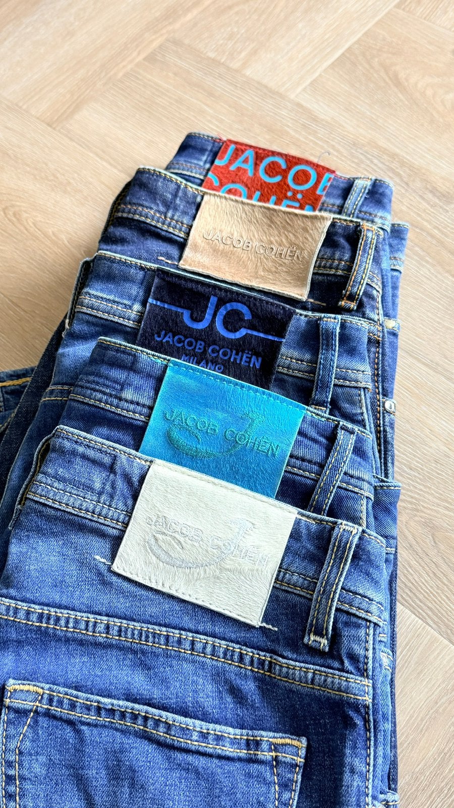 Jacob Cohen Jeans. Lot van 5. Nick Slim en J622., Ophalen, Zo goed als nieuw, Blauw, W32 (confectie 46) of kleiner