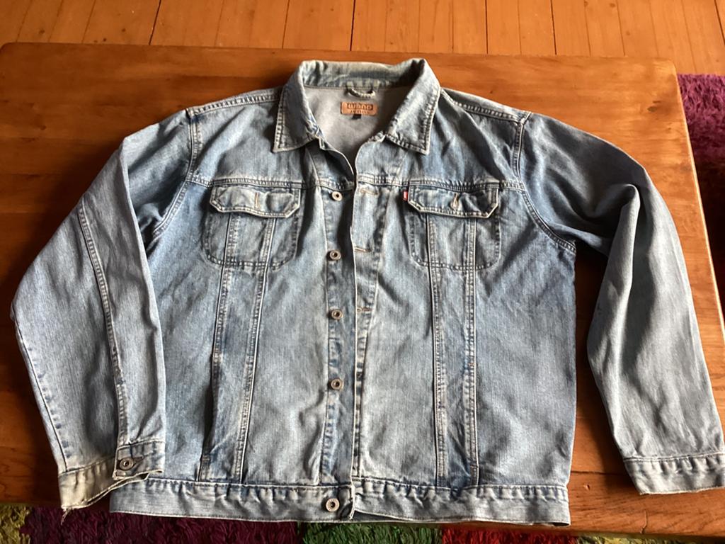 Jeans jas, spijkerjas, maat XXL, merk WBND jeans, Ophalen of Verzenden, Gedragen, Overige maten, Blauw