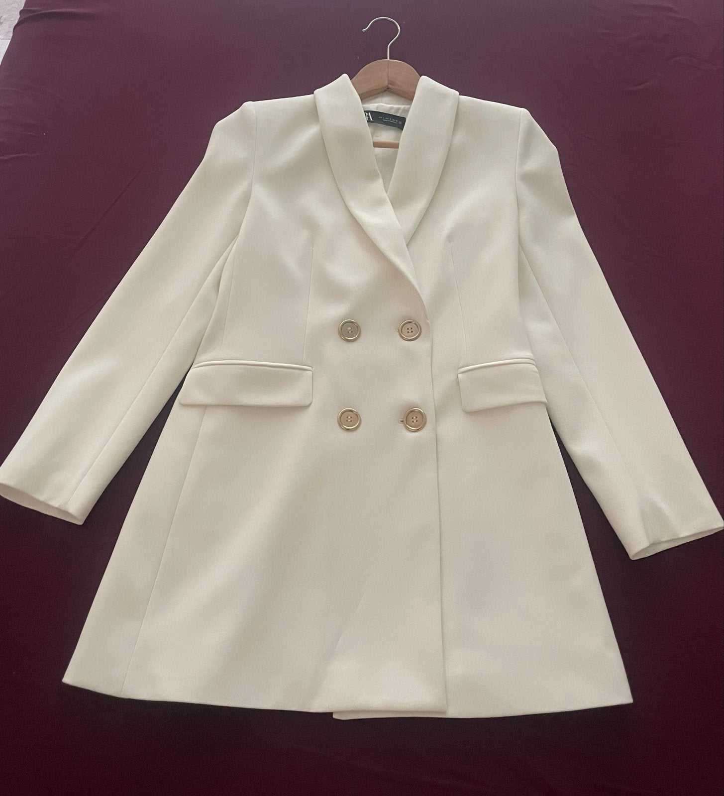 Zara Blazer Jurk Maat S, Wit, Ophalen of Verzenden, Zo goed als nieuw, Maat 36 (S)