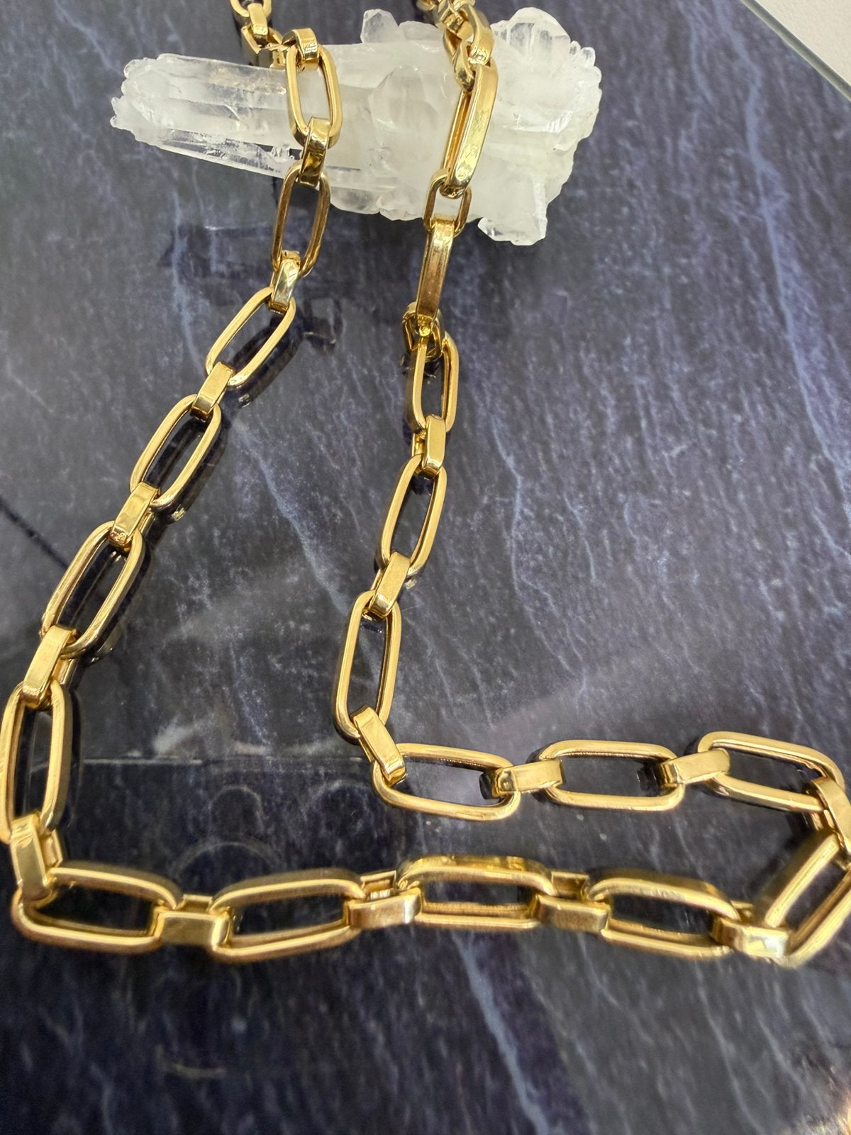 Prachtige 14k gouden anker ketting 65 cm 5 mm, Ophalen of Verzenden, Nieuw, Goud
