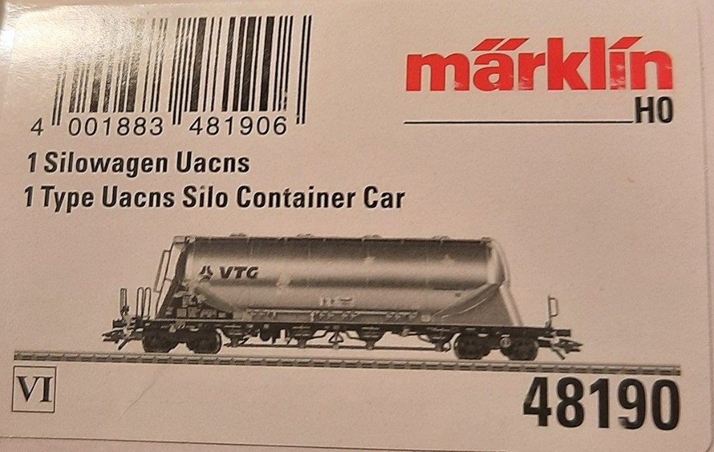 Märklin 48190 Uacn VTG, 2 stuks, Hobby en Vrije tijd, Wisselstroom, Nieuw, Rails, Ophalen of Verzenden