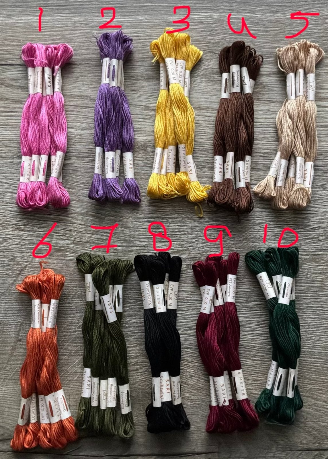 SARI Sticktwist Borduurgaren - Diverse kleuren per stuk, Ophalen, Nieuw, Handborduren, Borduurgaren of Zijde