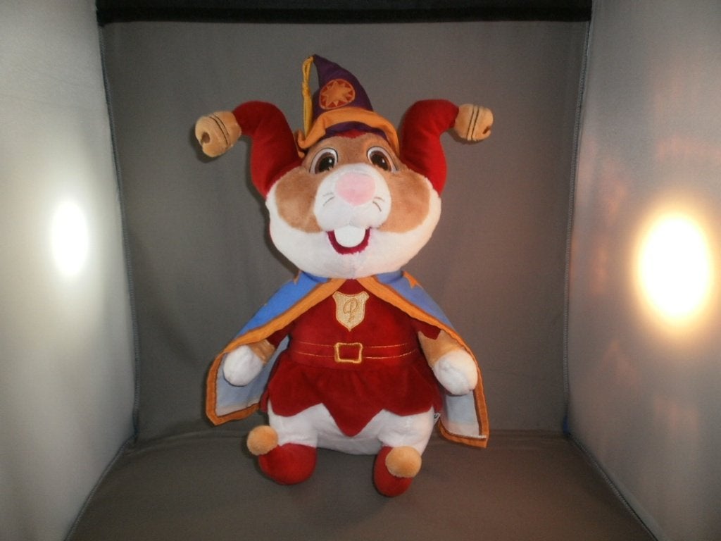 ah hamster pardoes 37 cm totaal velours rood wit bruin cape, Hamster, Nieuw, Ophalen of Verzenden, Wasbaar