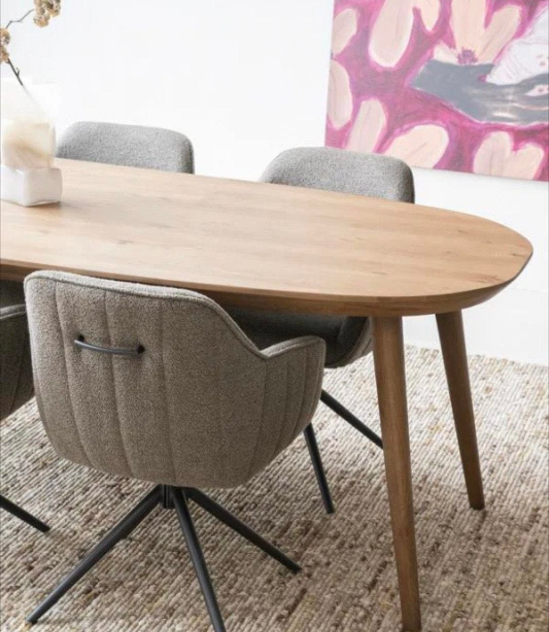 Nieuw eettafel Bruin Eikenhout Ovaal 260x100 cm, Huis en Inrichting, Tafels | Eettafels, Ophalen, 100 tot 150 cm, Eikenhout, Vijf personen of meer