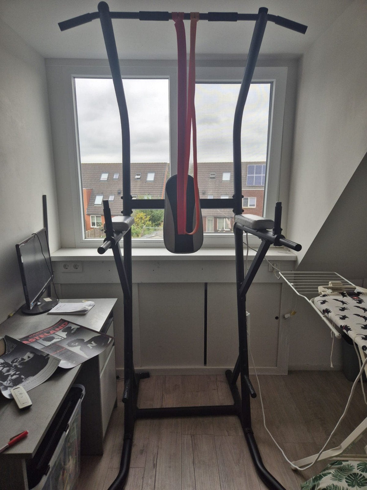Power Tower / Optrekstation voor Thuisgym, Ophalen, Gebruikt, Buik, Oprekstang