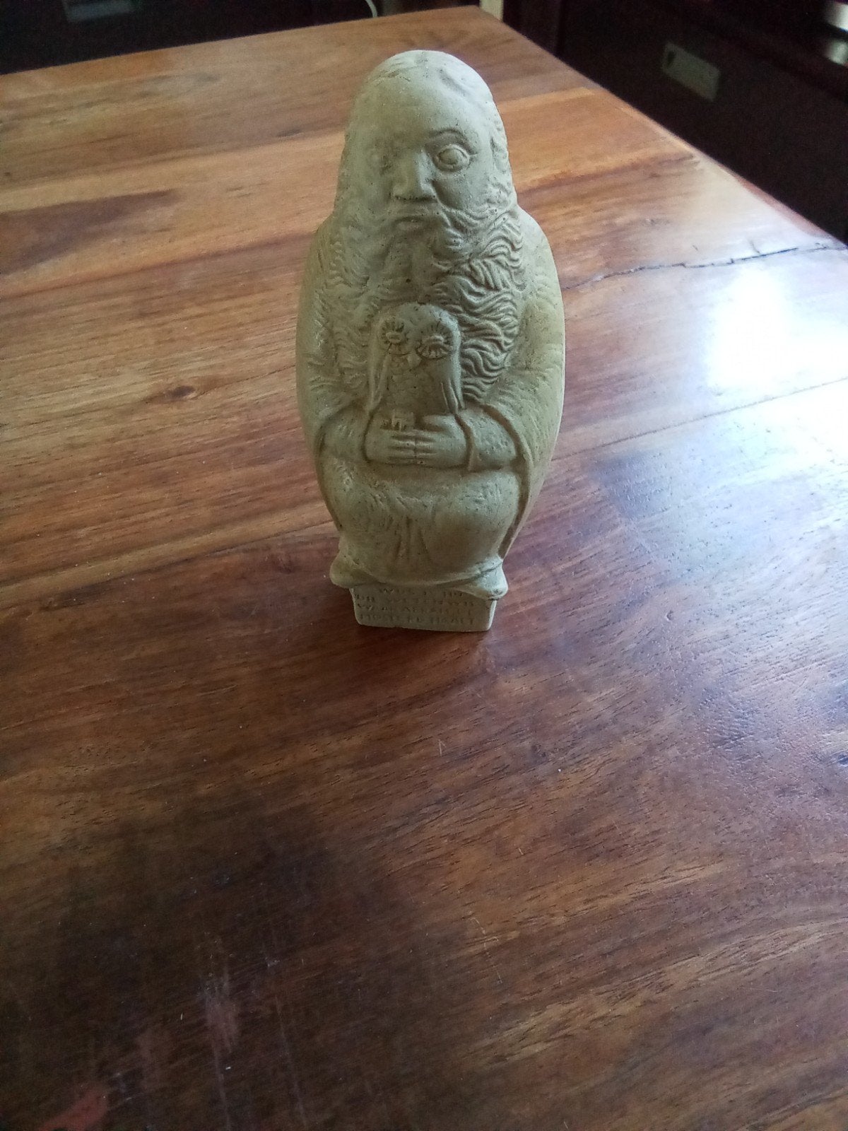 Oud zwaar beeldje waar Abraham de monster haalt, Ophalen of Verzenden, Gebruikt