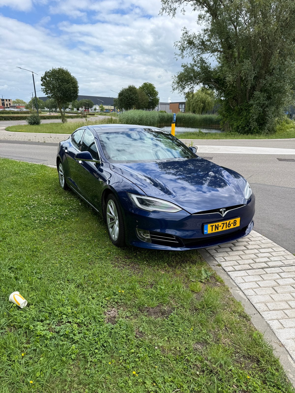 Tesla Model S 2018 Blauw, Origineel Nederlands, Elektrisch, Vierwielaandrijving, Particulier