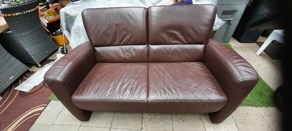 2 zitter leer, Ophalen, Gebruikt, Minder dan 75 cm, 150 tot 200 cm