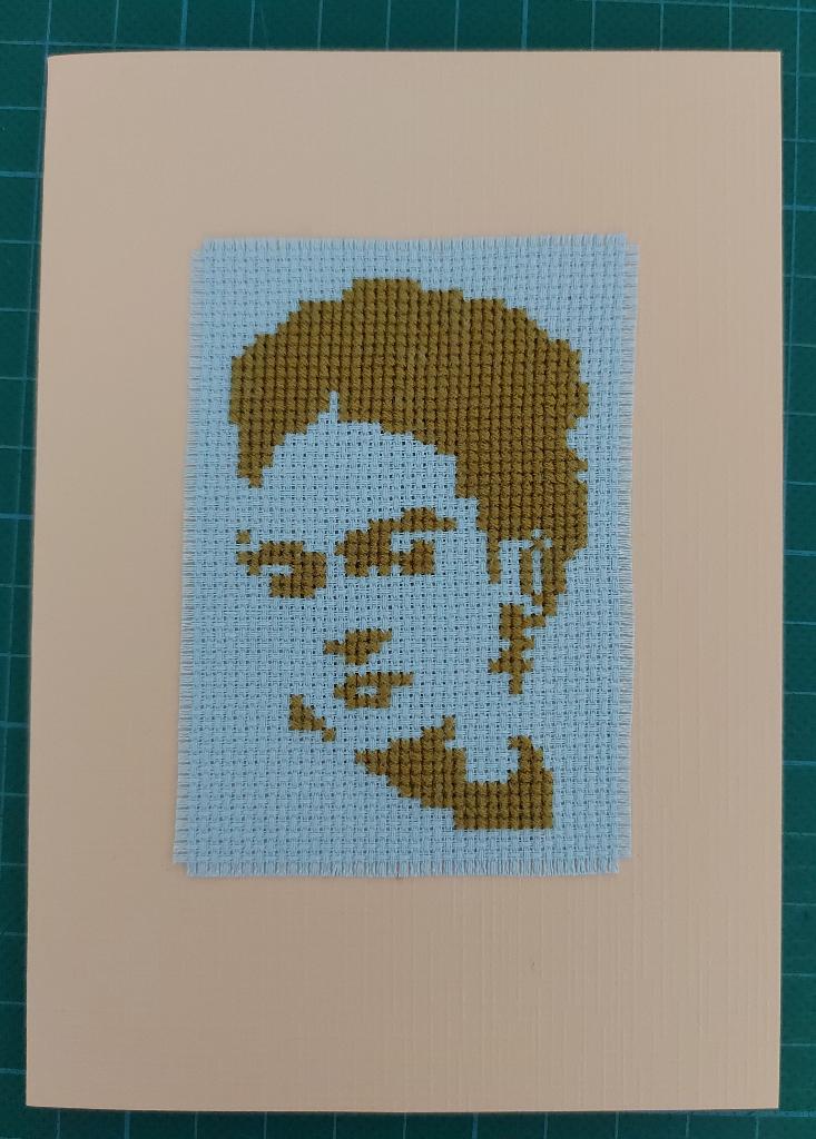 kaart met geborduurde Frida Kahlo (1922), Ophalen of Verzenden, Nieuw, Man of Vrouw