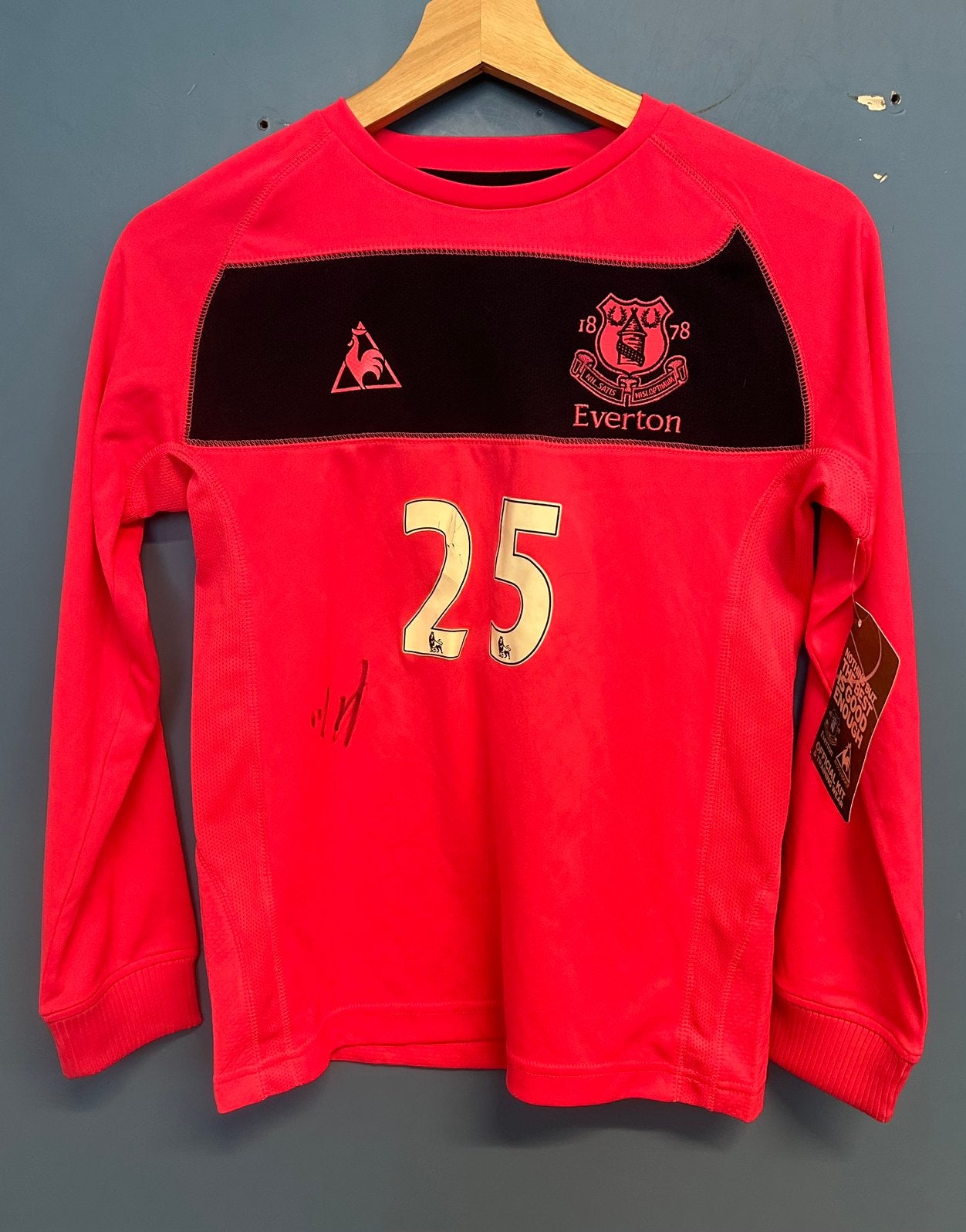 2x Everton FC Kinder Longsleeve Shirts 2010-2011 Gesigneerd, Verzenden, Nieuw, Buitenlandse clubs, Shirt