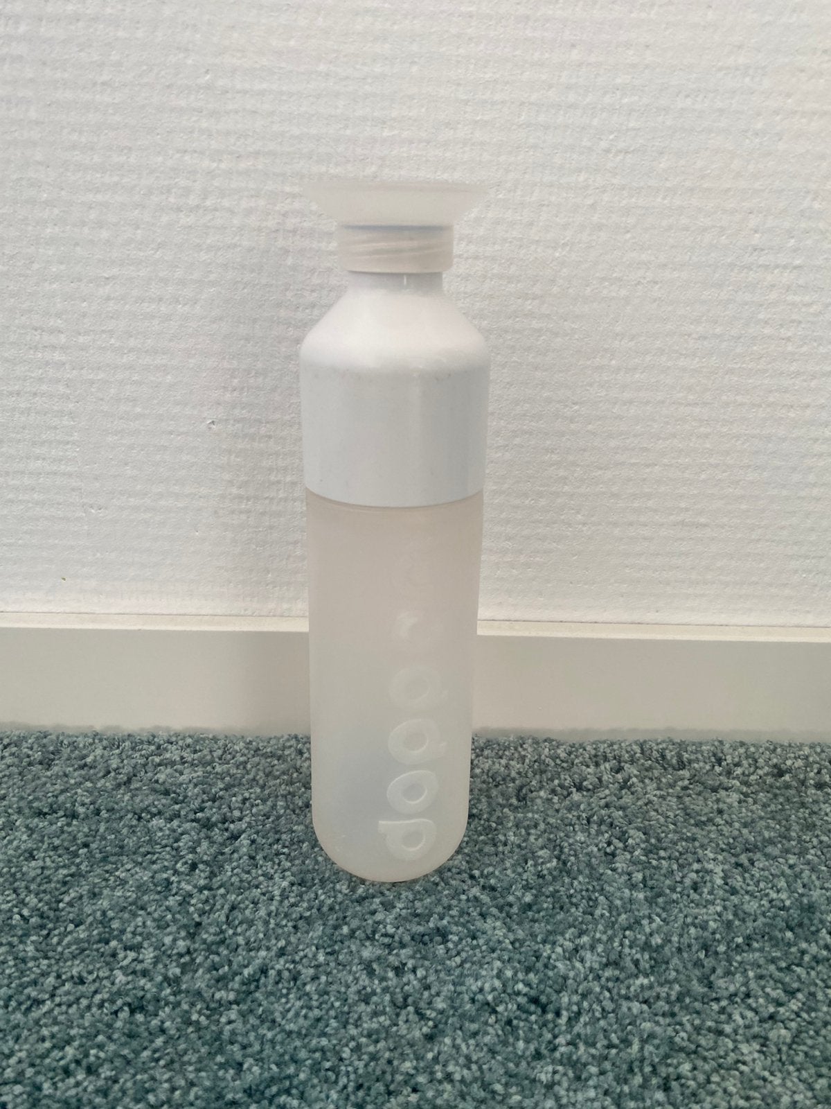 Witte drinkfles dopper, Sport en Fitness, Bidons, Ophalen, Gebruikt
