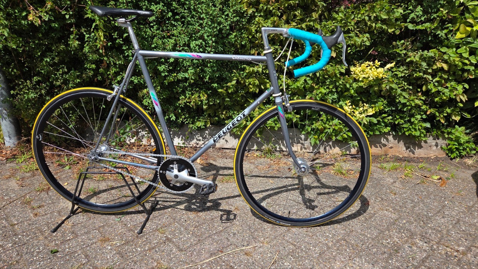 Peugeot fixie met Miche wielen - hoog, nieuw opgebouwd, Fietsen en Brommers, Fietsen | Racefietsen, Staal, Zo goed als nieuw, 61 tot 65 cm