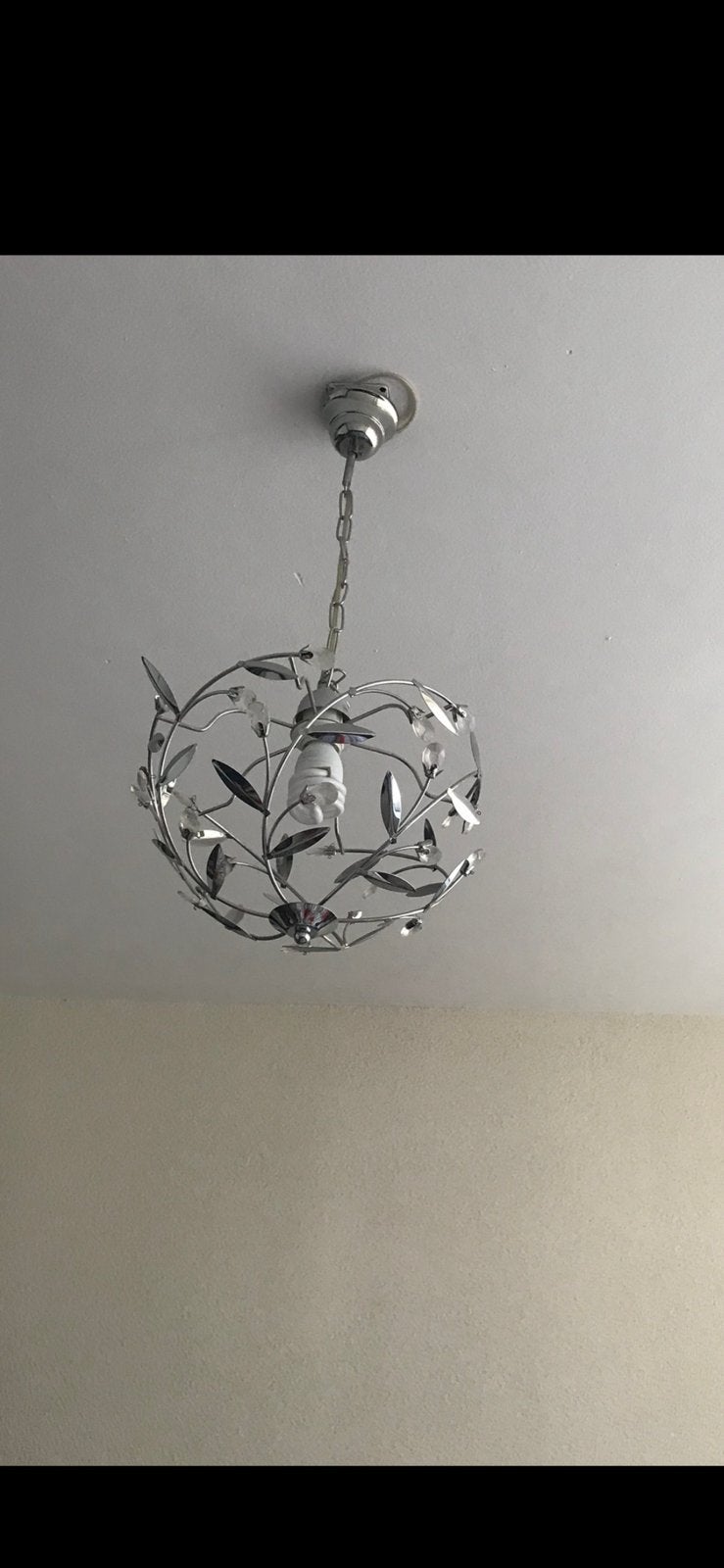 Hanglamp met kristallen, Ophalen, Zo goed als nieuw