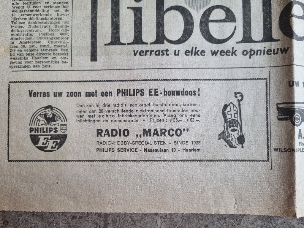 Advertentie Philips EE-bouwdoos (1963), Ophalen of Verzenden, 1960 tot 1980, Knipsel(s)