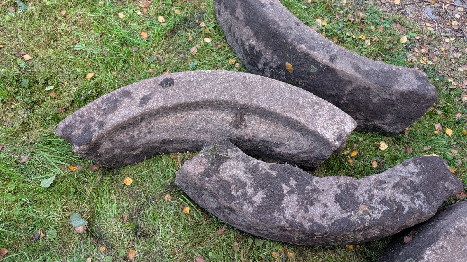 Cobblestone stoepranden: gebogen en rechte stukken, Tuin en Terras, Ophalen, Gebruikt, Graniet, Kei