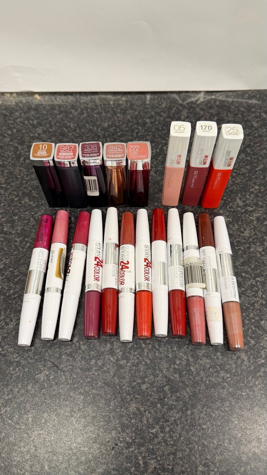 Partij Maybelline make-up - 20 stuks, Gebruikt, Ophalen of Verzenden, Make-up, Overige kleuren
