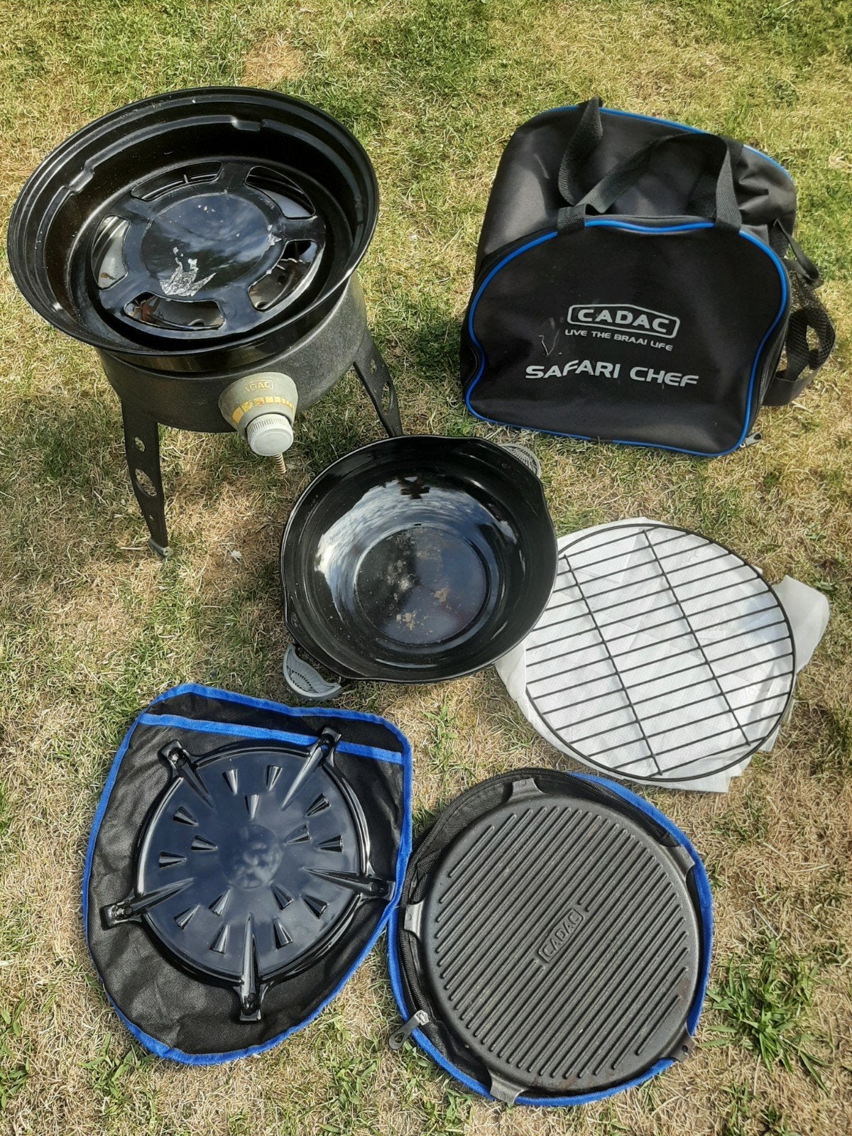2 stuks: Cadac Safari Chef 2: Compacte en complete gasbbq, Ophalen, Gebruikt