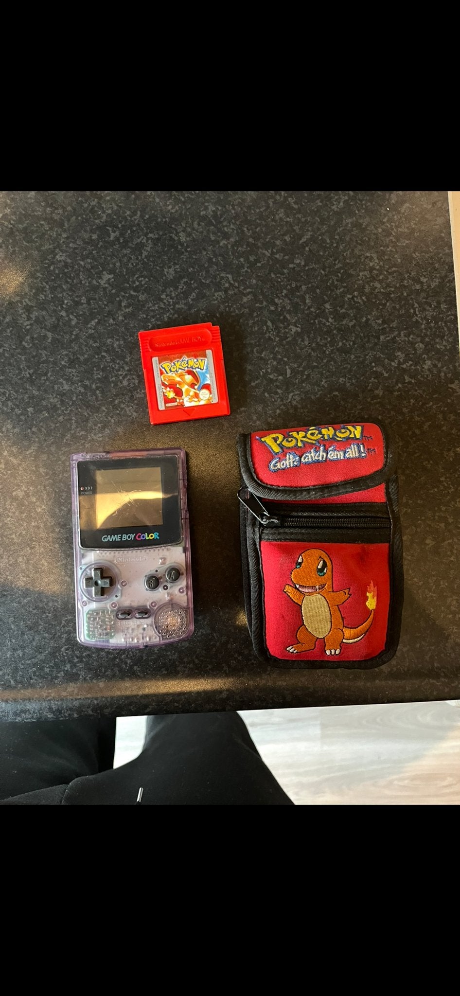 Game Boy Color met Pokémon Red en 4 Game Boy spellen, Spelcomputers en Games, Gebruikt, 1 speler, Ophalen of Verzenden, Role Playing Game (Rpg)