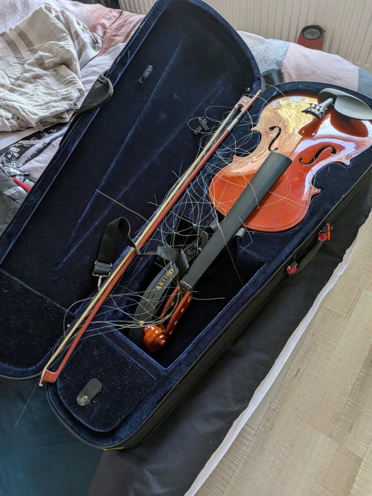 Viol in koffer snaren stik, Ophalen of Verzenden, 4/4-viool