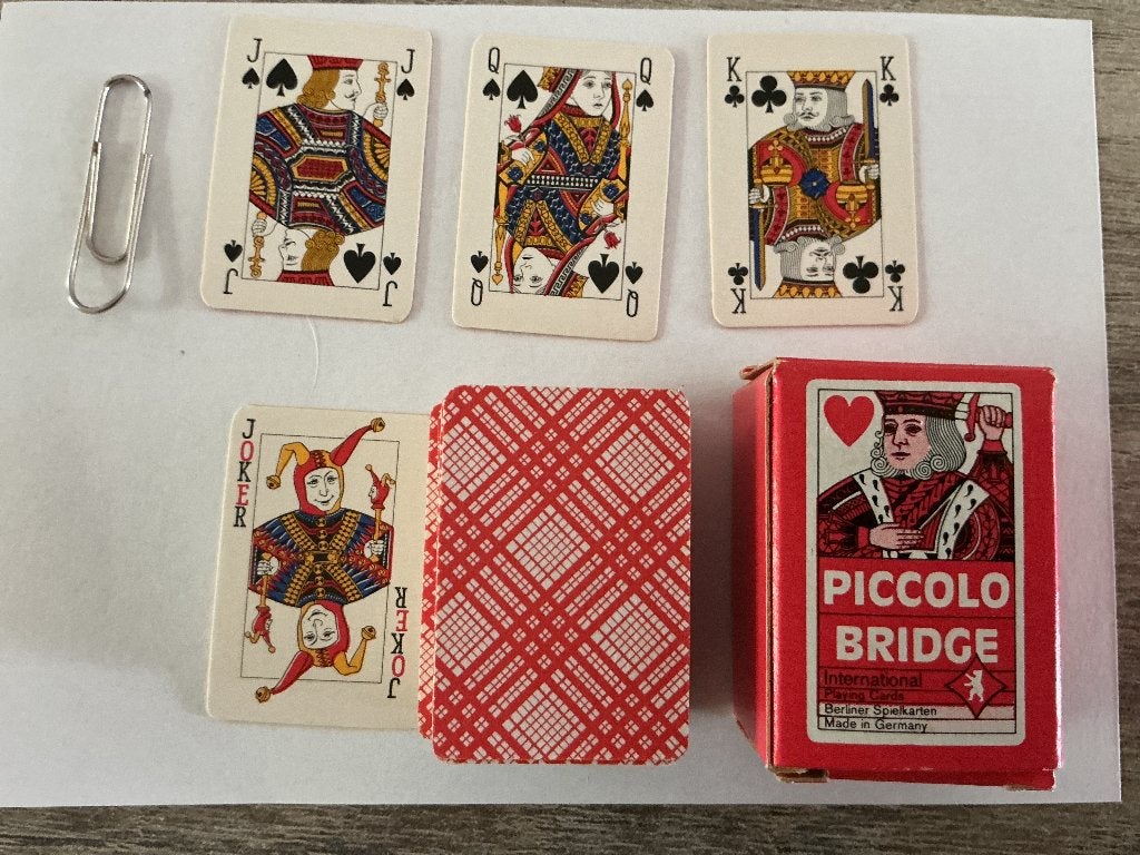 Piccolo Bridge Speelkaarten MINI, Ophalen of Verzenden, Zo goed als nieuw, Speelkaart(en)
