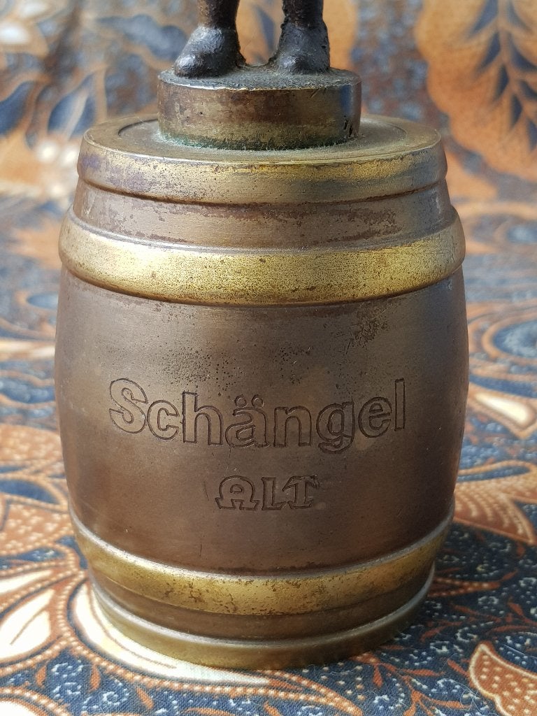 Mooie oude Schängel Alt bel uit Duitsland van koper en brons, Ophalen of Verzenden