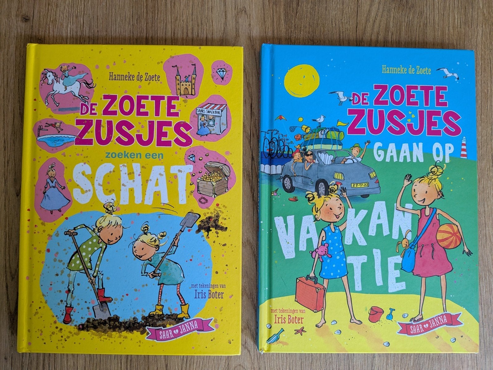 De Zoete Zusjes: Schat & Vakantie (2 boeken), Ophalen of Verzenden, Zo goed als nieuw, Hanneke de Zoete, Fictie algemeen