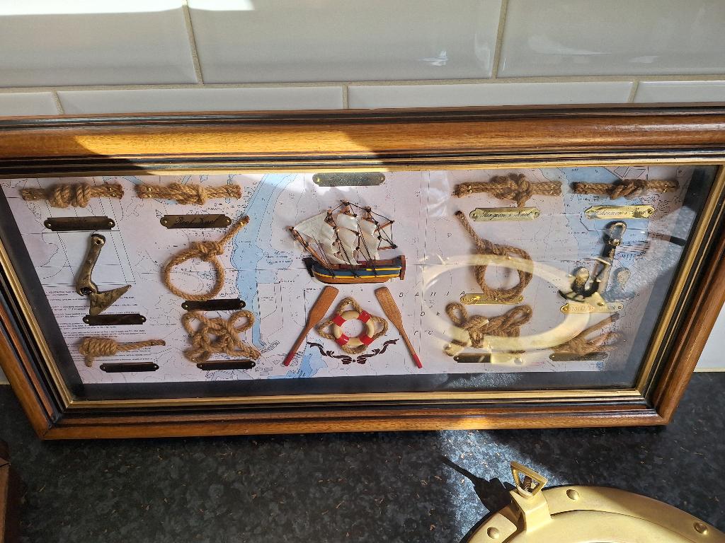 sierlijst met scheepsknopen, Verzamelen, Scheepvaart, Ophalen of Verzenden, Zo goed als nieuw, Zeilboot, Overige typen
