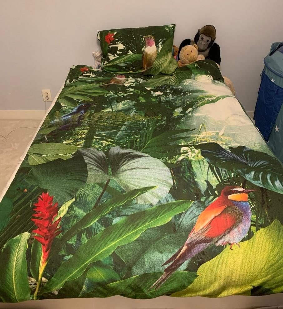 Donzen dekbed 140x200 met dekbedovertrek, Overige kleuren, Jongetje of Meisje, Dekbedovertrek, Ophalen of Verzenden
