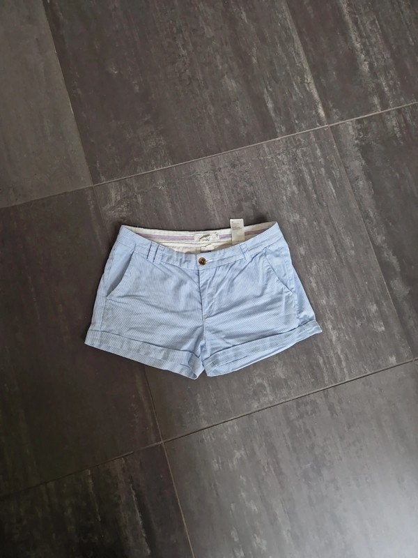Korte broek - damesmaat 36 - H&M - blauw wit gestreept, H&M, Kort, Blauw, Ophalen of Verzenden