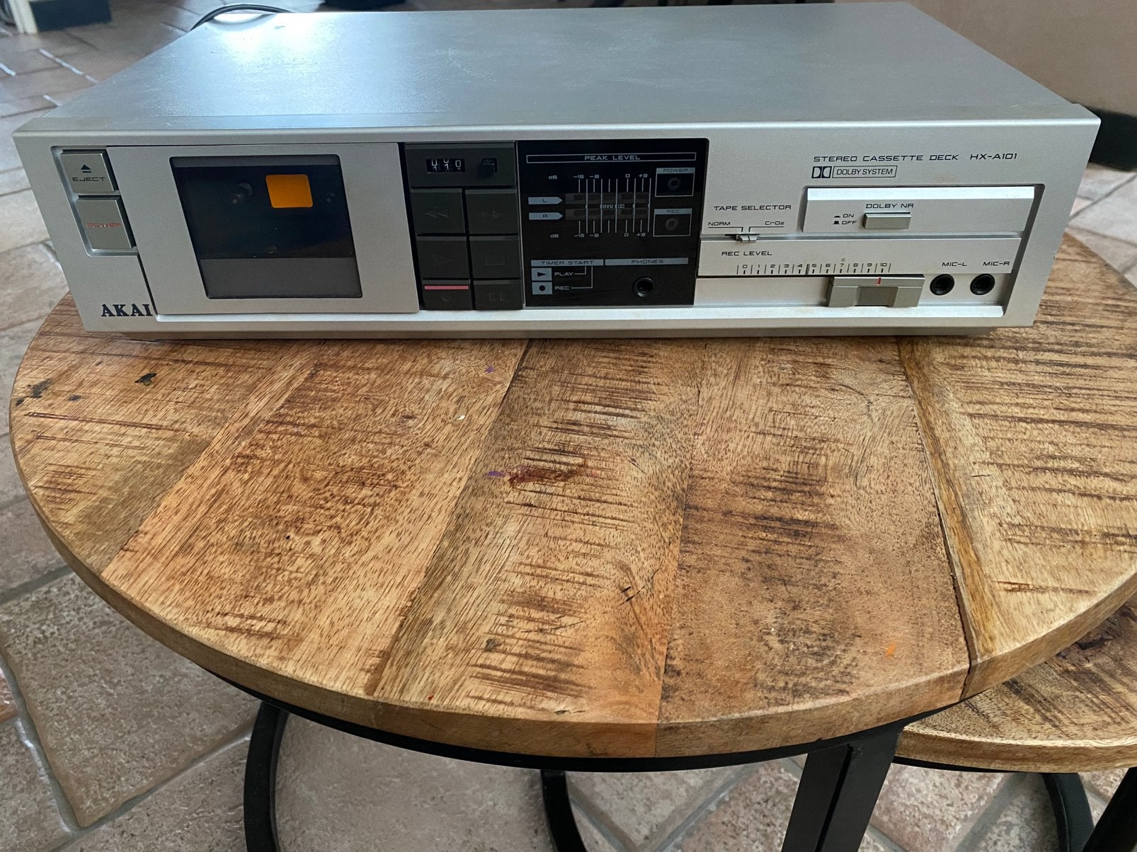Akai HX-A101 Cassette Deck, Ophalen of Verzenden, Enkel, Akai, Tape counter