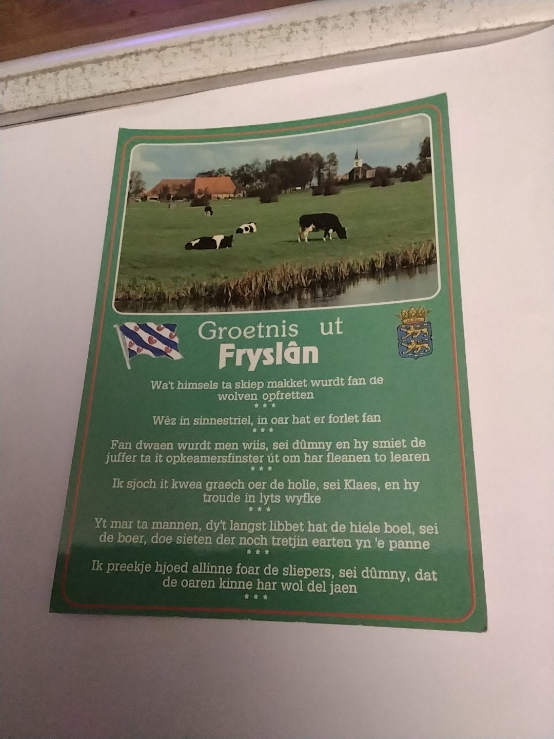 Ansichtkaart Groetnis ut Fryslân - Friese spreuken, Ophalen of Verzenden