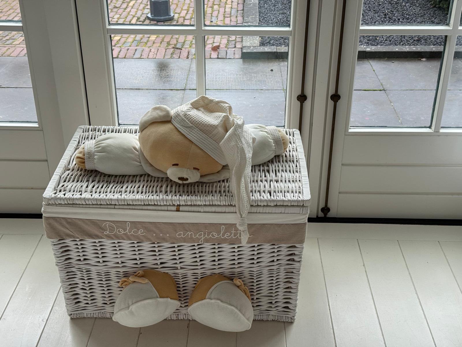 Speelgoed mand Nanan, Ophalen, Zo goed als nieuw, Rechthoekig, Riet