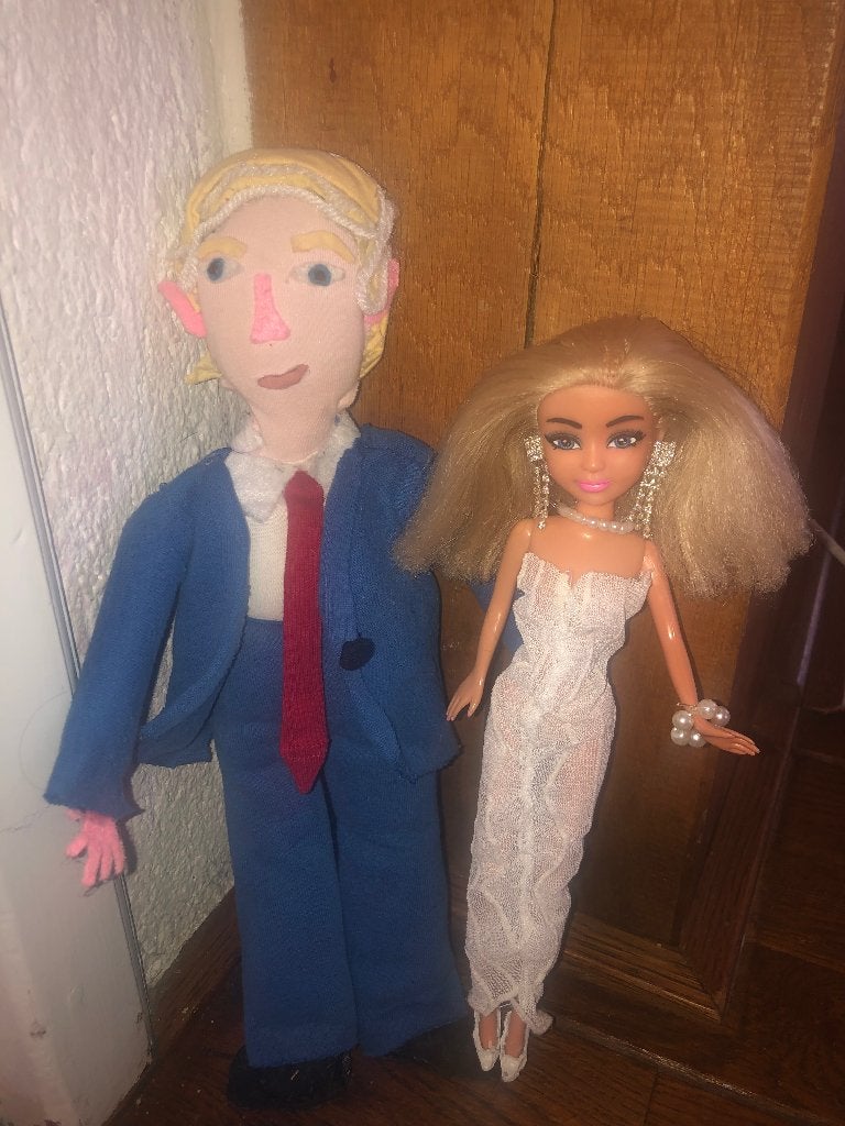 Donald Trump & Melania Trump poppetjes, Verzamelen, Poppetjes en Figuurtjes, Ophalen of Verzenden, Zo goed als nieuw
