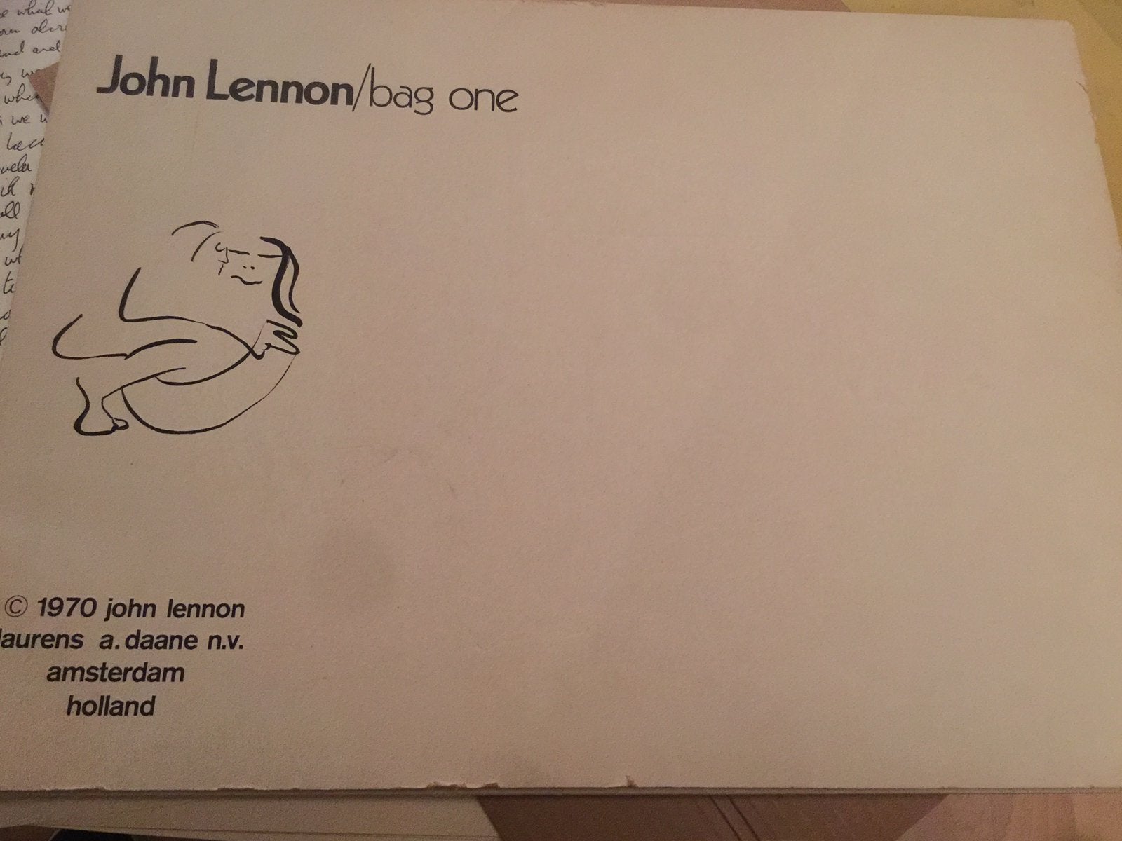 John lennon (beatles) bag one alle tekeningen map, Ophalen