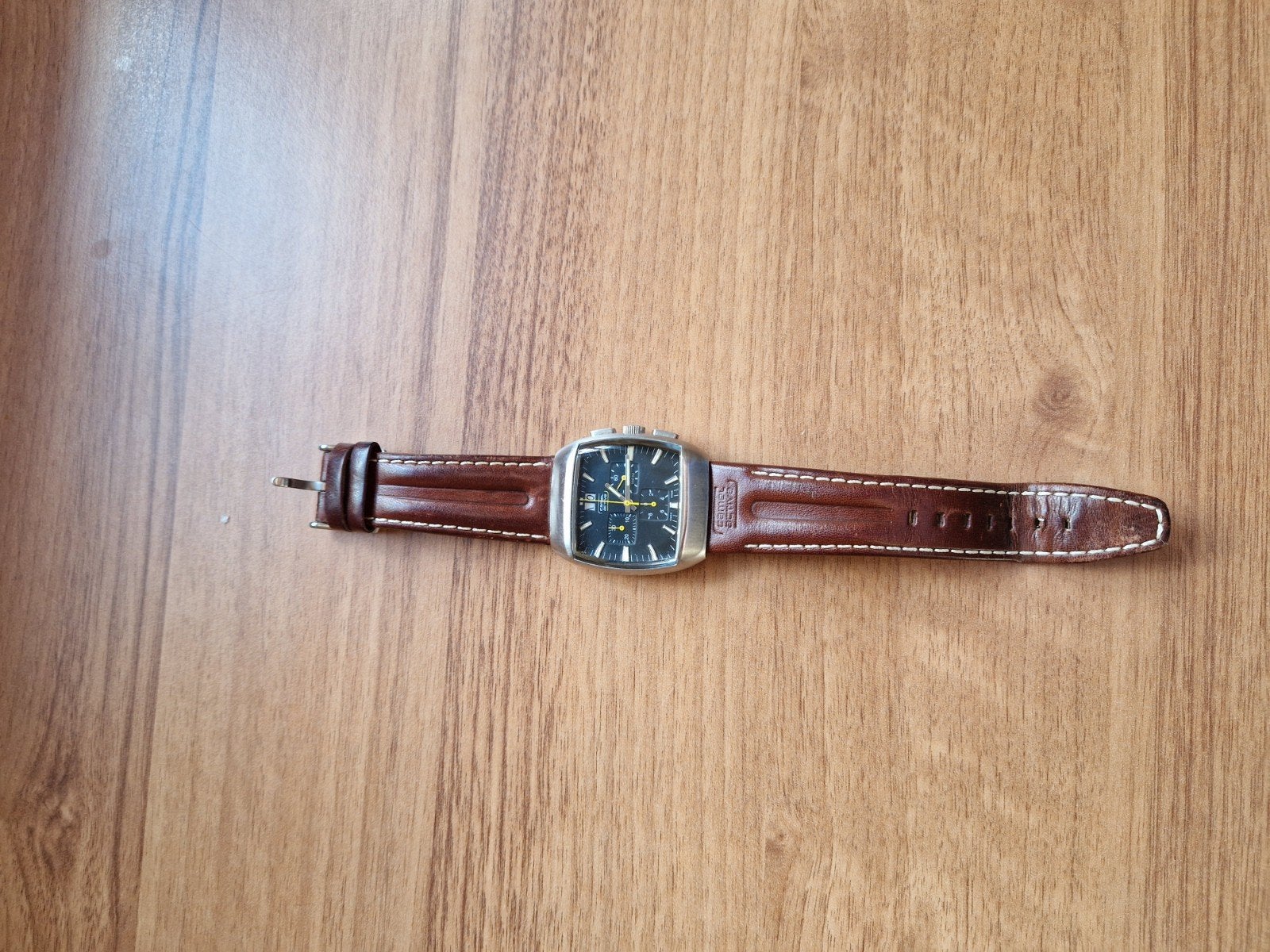 Camel Active Chronograaf Polshorloge - Zo goed als nieuw, Overige merken, Leer, Staal, Polshorloge