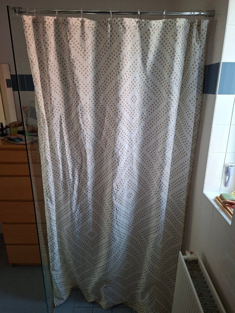 Inloopdouche met vaste wand, Ophalen, Gebruikt, Glas, Douche