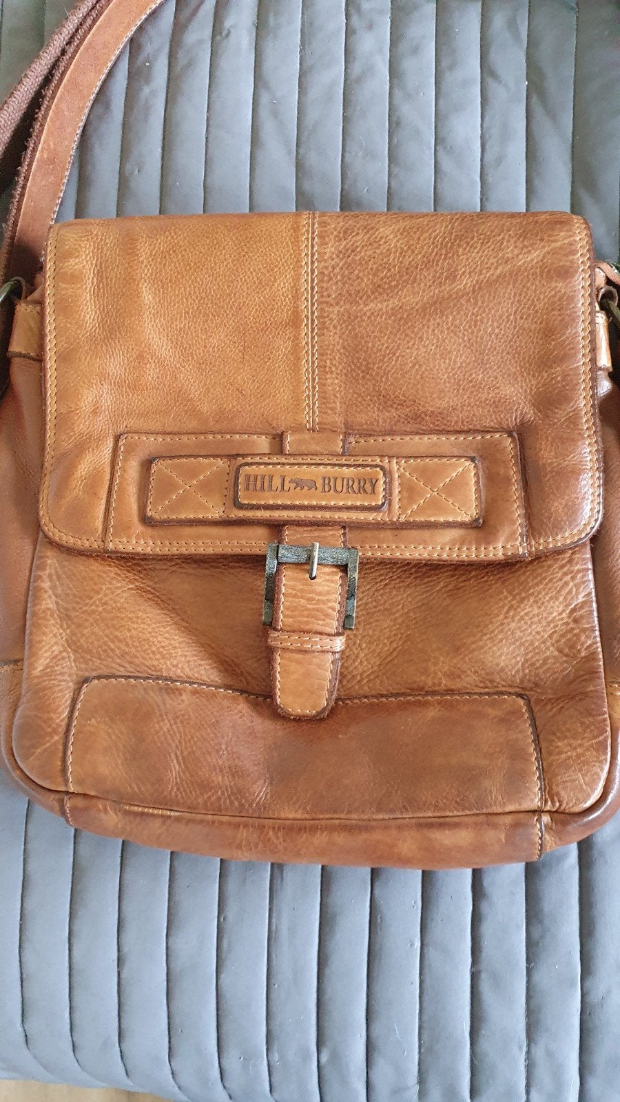 Hill-Burry Schoudertas Cognac Kleur Leer, Ophalen