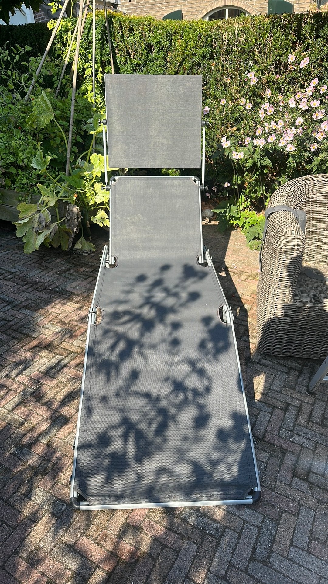 Ligbed, Tuin en Terras, Ophalen, Gebruikt, Aluminium