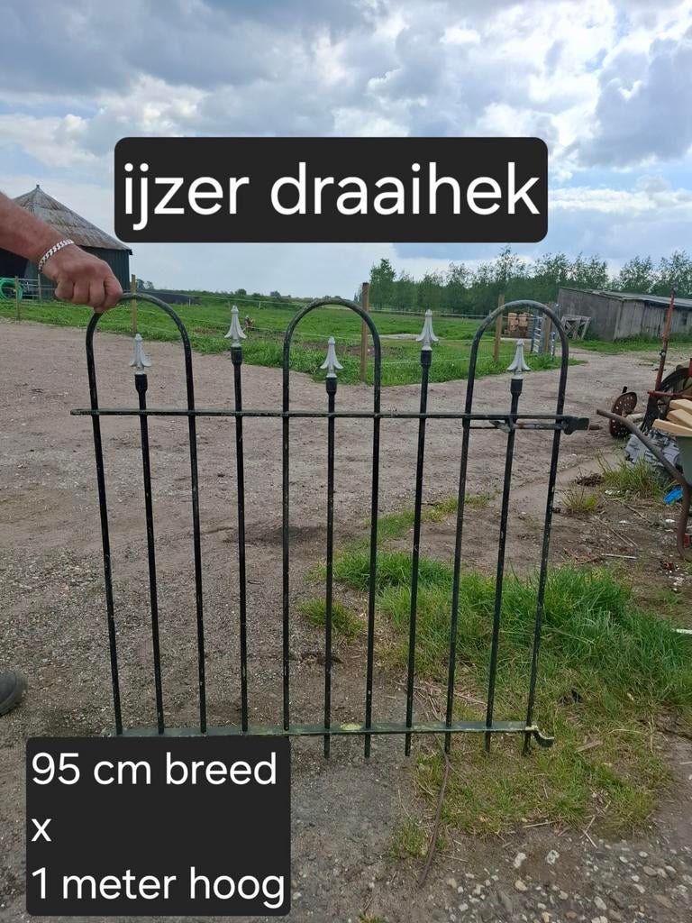 Draaihek, Tuin en Terras, Ophalen of Verzenden, Gebruikt, IJzer, Tuinhek